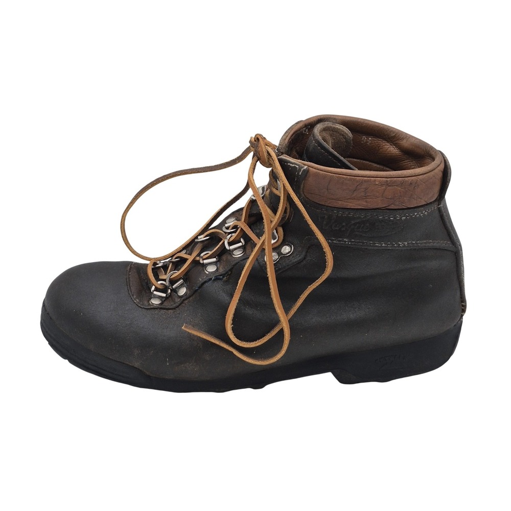 Vintage Vasque 7549 Boots Mens Size 9.5 Brown Leather Hiking Combat Trail Lined‎